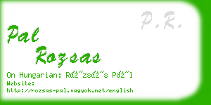 pal rozsas business card